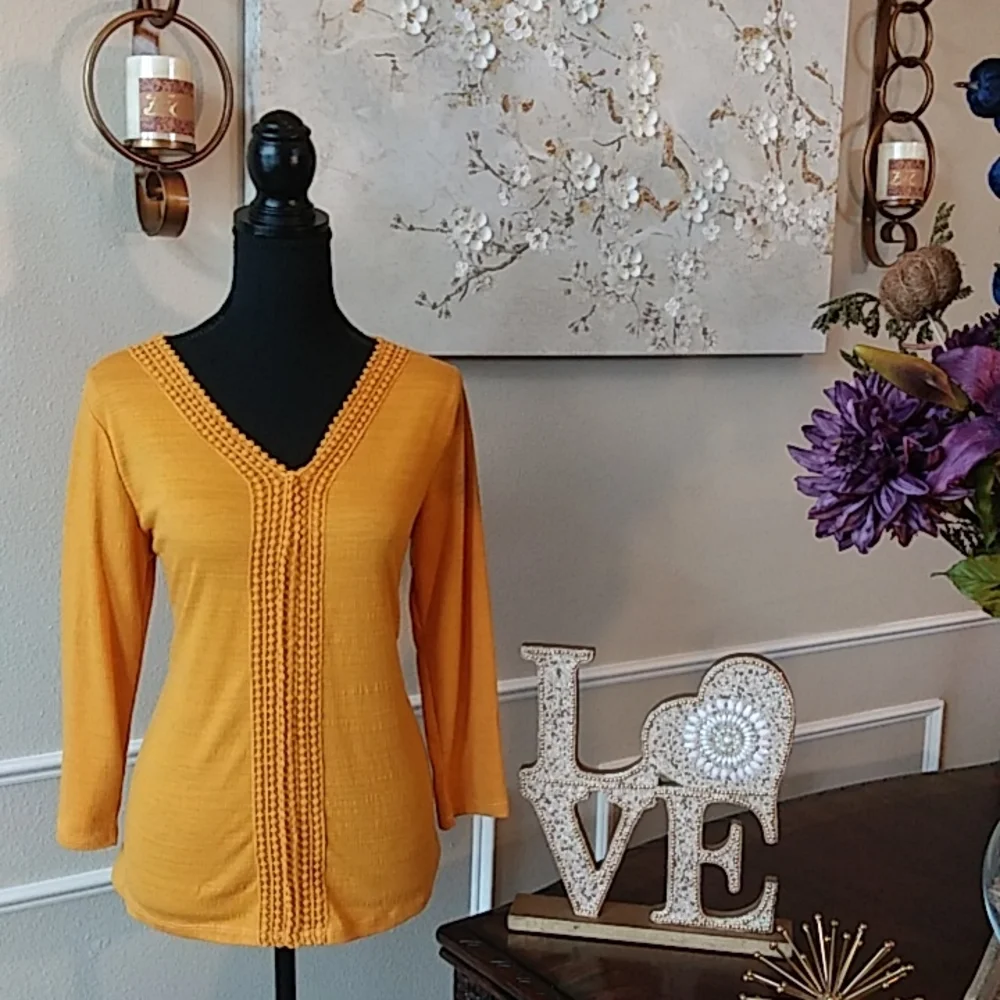 🍁🍂 Carolyn Taylor 3/4 Sleeves Tunic Top. Size S. 🍁🍂 - Picture 4 of 17